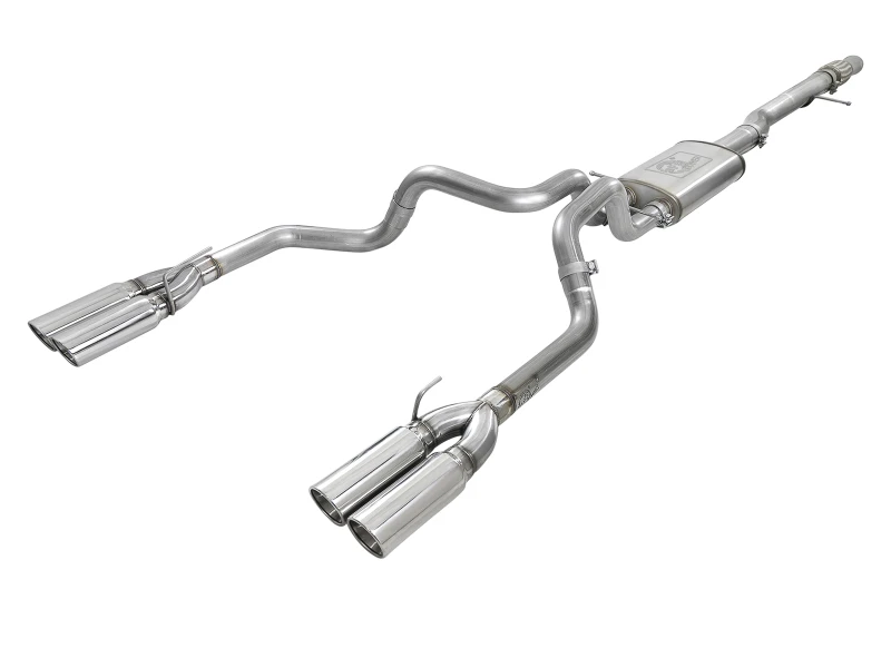 aFe Vulcan Serie 4-3 Zoll 304SS Auspuff Kat-Back mit Polierten Endrohren 2019 GM Silverado/Sierra 1500 V8-6.2L
