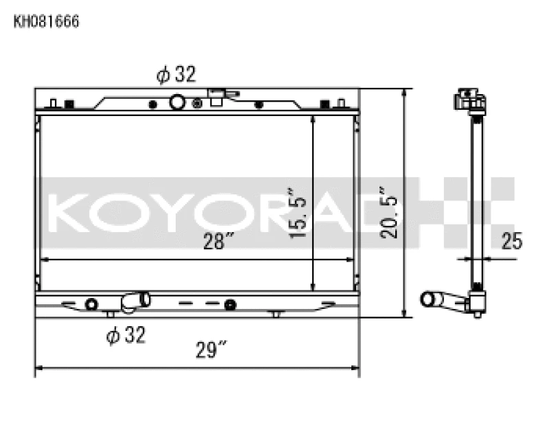 Koyo Racing Kühler für 2004–2008 Acura TSX 2.4L (MT)