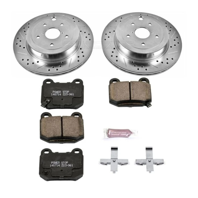 Power Stop Rear Z23 Evolution Sport Brake Kit for 08-14 Subaru Impreza