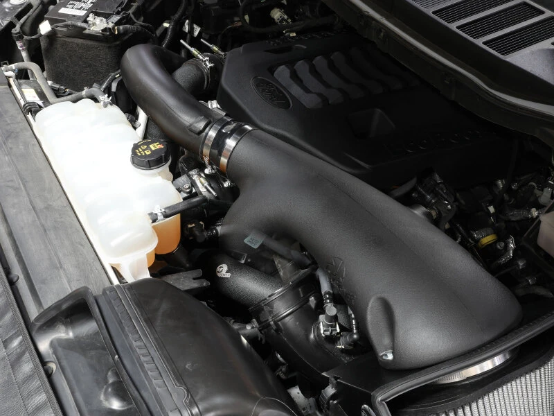 aFe BladeRunner 21-22 Ford F-150 Ecoboost V6-3.5L(tt) Aluminium Heiß- und Kaltladungsrohr-Kit Schwarz