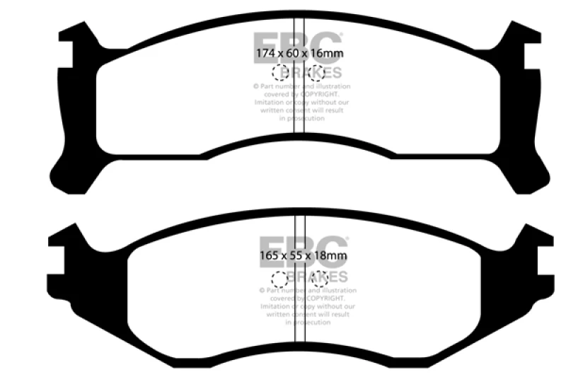 ebc_DP31249C-67931f92a9248 EBC 91-93 Chrysler Fifth Avenue 3.8 Redstuff Front Brake Pads