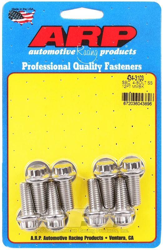 ARP Motor Mount Bolt Kit for SB Chevy 4-Bolt SS 12pt