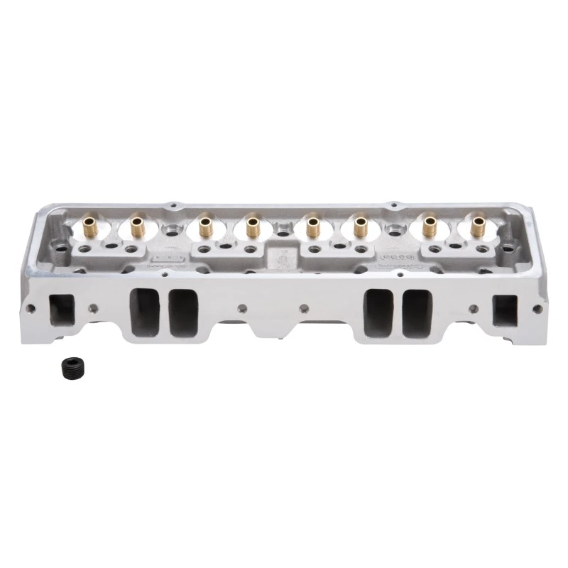 Edelbrock Zyl-Kopf SBC NHRA Legal 64cc Gerade Stecker Bare Single
