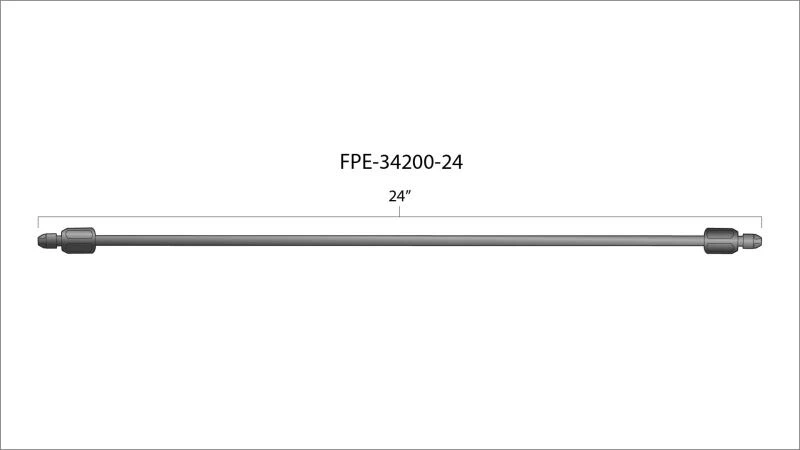 Fleece Performance 24 Zoll Hochdruck Kraftstoffleitung (8mm x 3,5mm Leitung, M14x1,5 Muttern)