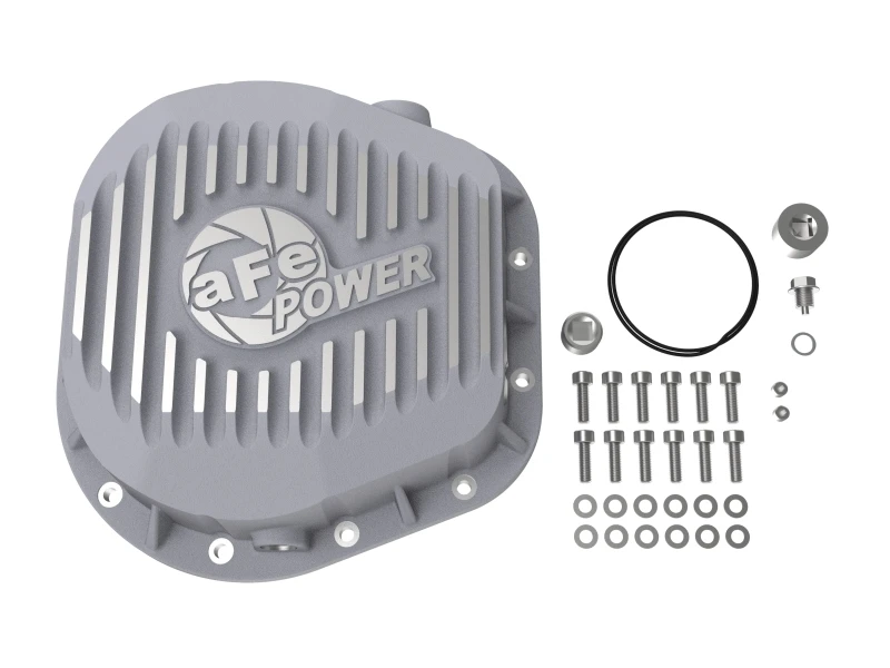 aFe Rear Differential Cover (Raw; Street Series); Ford Diesel Trucks 86-13 V8 (td)