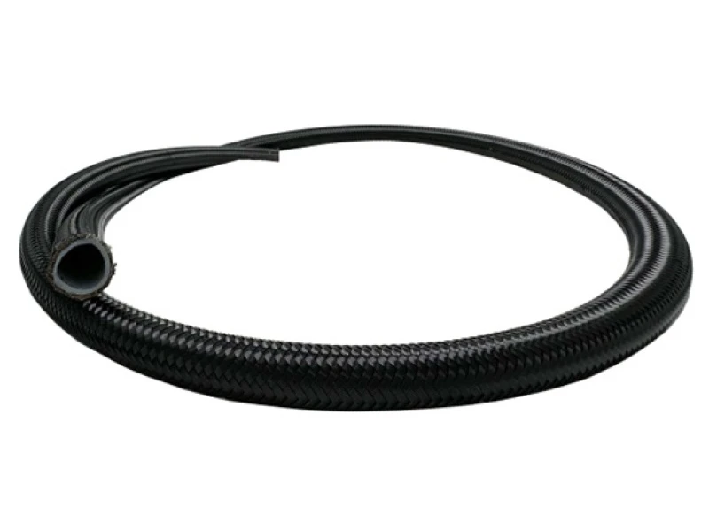 Fuelab Black Nylon Stainless Steel Braided PTFE Hose - 6AN - 10ft
