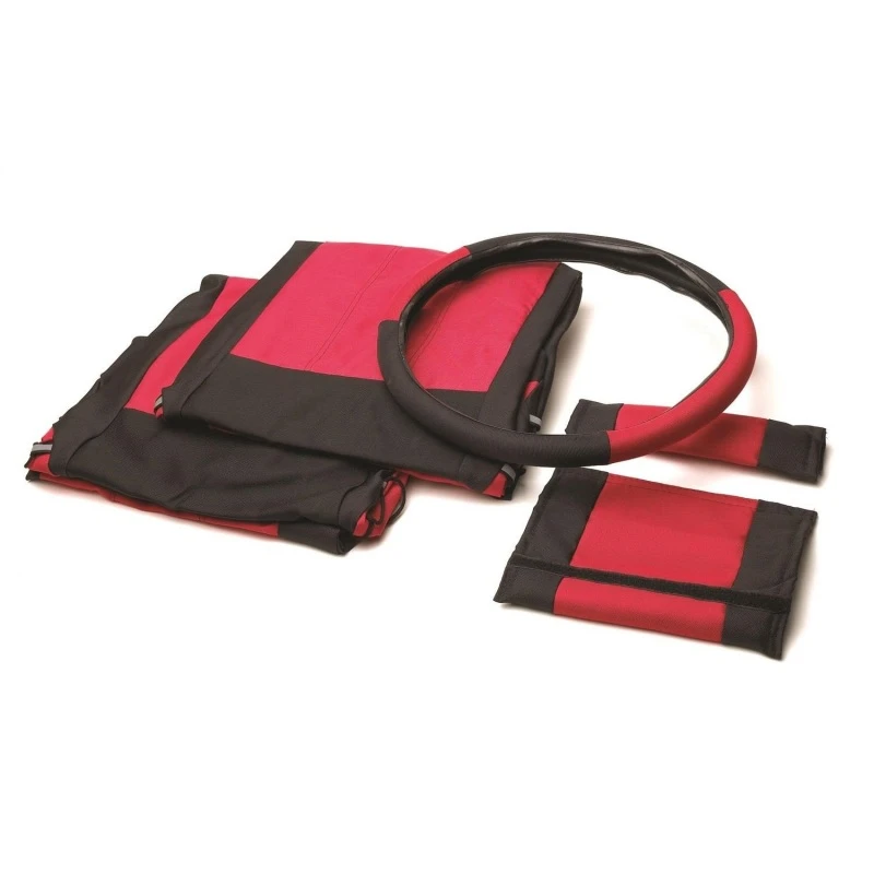 Rampage Comfort Combo Seat Covers for 1987-1995 Jeep Wrangler (YJ) - Black/Red