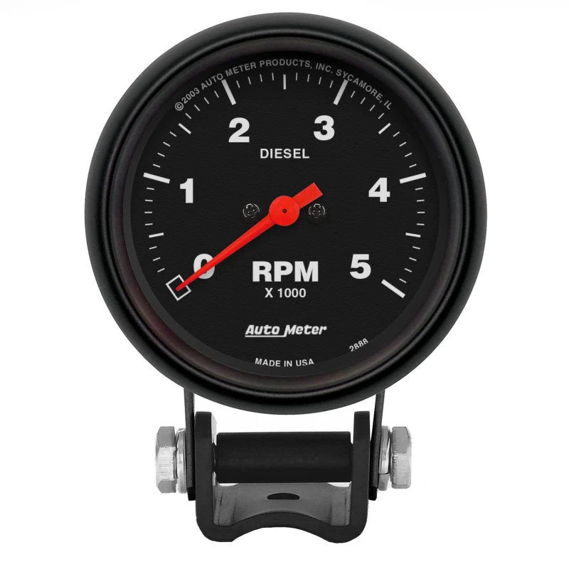 Autometer Z-Series 2-5/8in 5K RPM Diesel Pedestal Tachometer Gauge