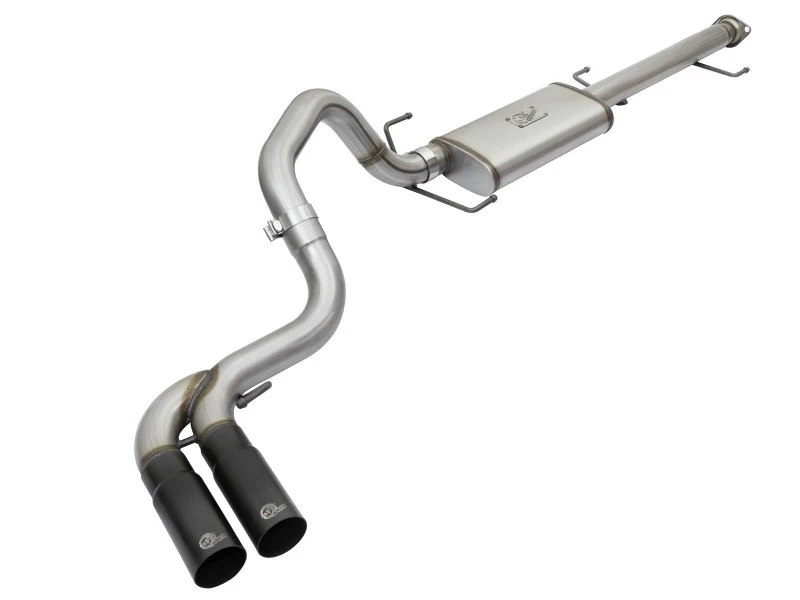 aFe Rebel Series 3in Edelstahl Cat-Back Auspuffanlage mit schwarzen Endrohren 07-14 Toyota FJ Cruiser