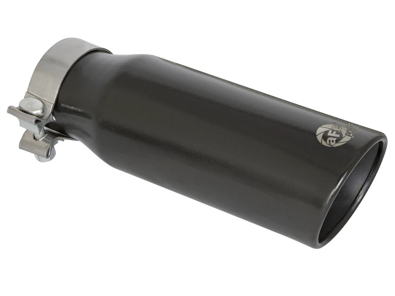 aFe MACH Force-Xp 409 Edelstahl Klemm-Auspuff-Endstück 3 Zoll Einlass 4 Zoll Auslass - Schwarz