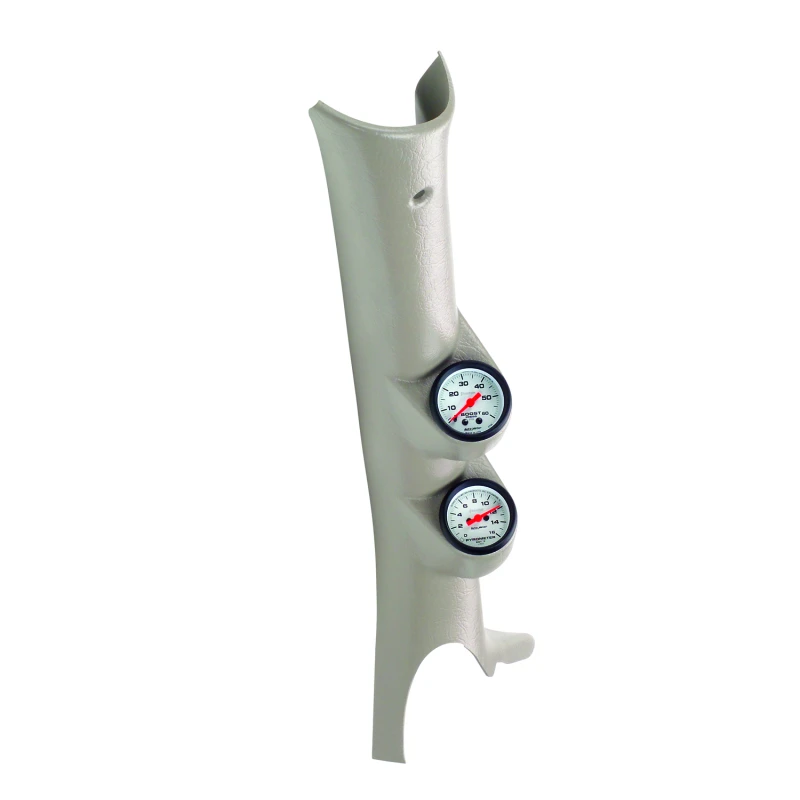 Autometer 03-09 Dodge Ram Taupe Dual Pillar Pod (w/ White Phantom Boost/Pyrometer Gauges)