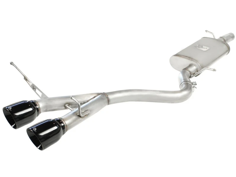 aFe MACHForce XP Auspuff 304SS Cat-Back mit schwarzen Endrohren 2008 VW Golf R32 V5 3.2L