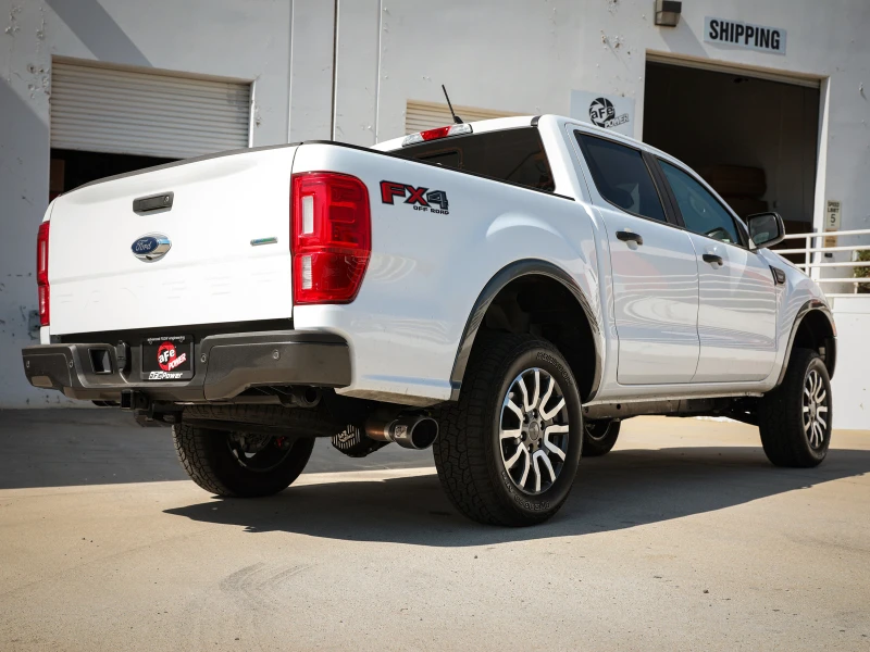 aFe Apollo GT Serie 3in 409 SS Axle-Back Auspuff 2019 Ford Ranger 2.3L mit schwarzen Spitzen