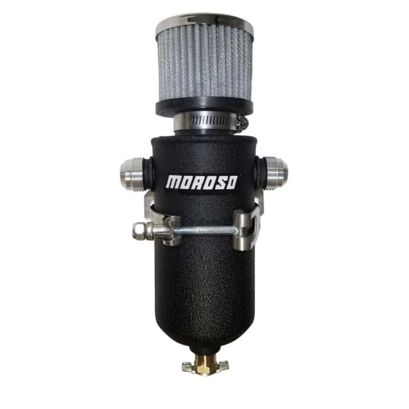 Moroso 10AN Male Fittings Catch Can Breather Tank – Schwarz Pulverbeschichtung