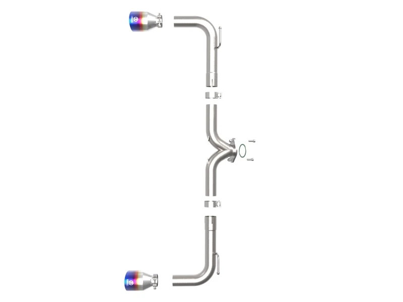aFe Takeda 2-1/2in 304 SS Axle-Back Auspuff mit Blue Flame Tips 14-18 Mazda 3 L4 2.0L/2.5L