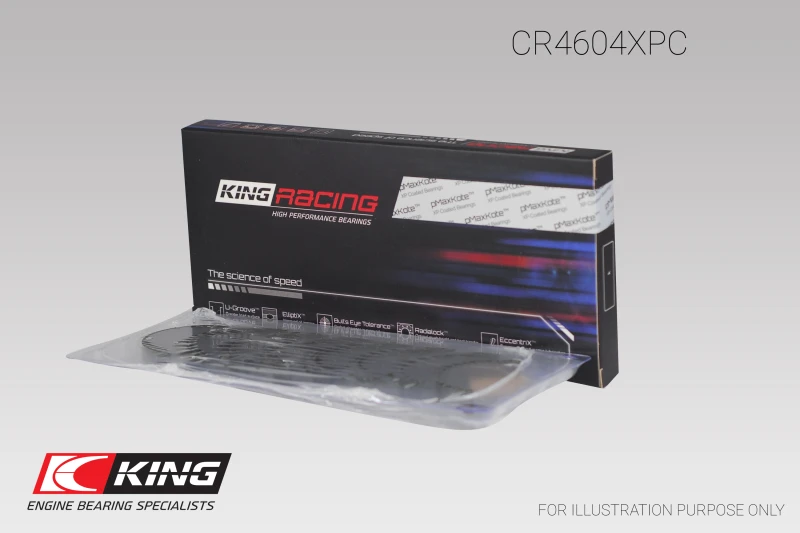 King Ford 2.3L Duratec Mazda L3-VDT MZR Turbo (Größe 0,25) pMaxKote-beschichtetes Pleuel-Lager-Set