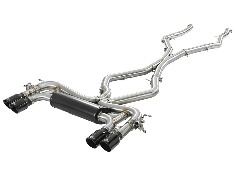 aFe MACH Force-Xp 3,5-Zoll-304-SS-C/B-Auspuffanlage 15-18 BMW X5 M (F85) V8-4,4L (tt) - Schwarze Spitze