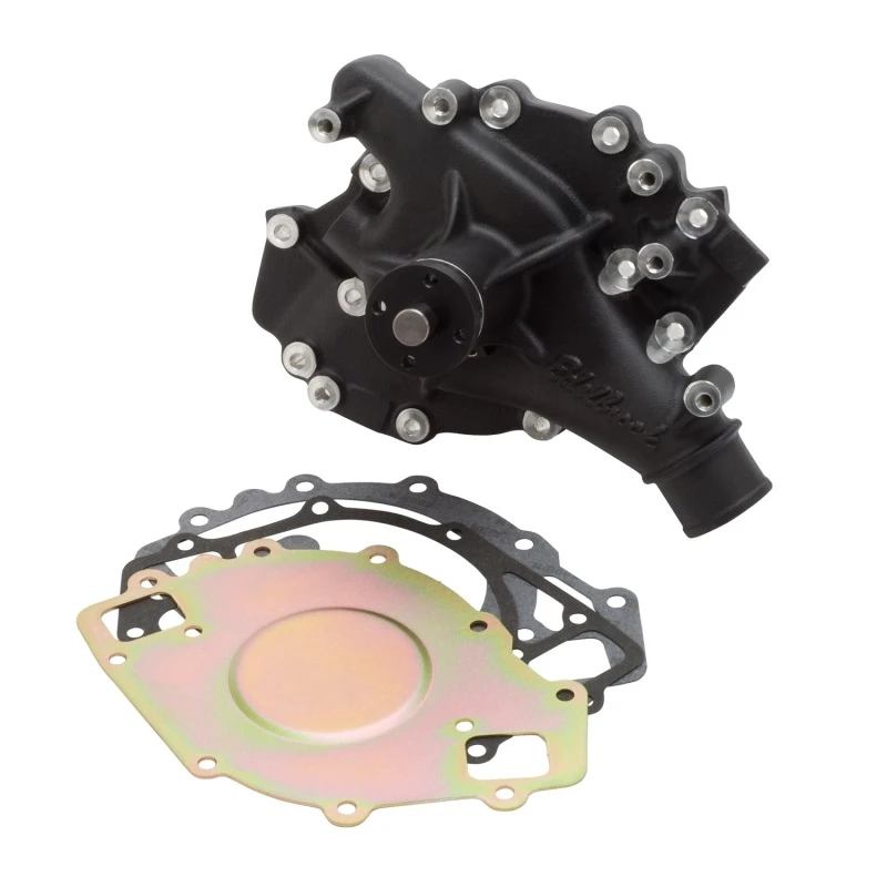 Edelbrock Hochleistungswasserpumpe Ford 1970-92 429/460 CI V8 Standardlänge schwarze Oberfläche