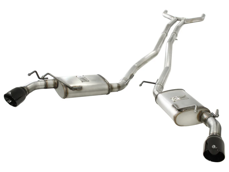 aFe MACHForce XP Auspuff 2,5 Zoll Edelstahl CB/10-13 Chevy Camaro V6-3,6L (td) (glänzend schwarze Spitze)