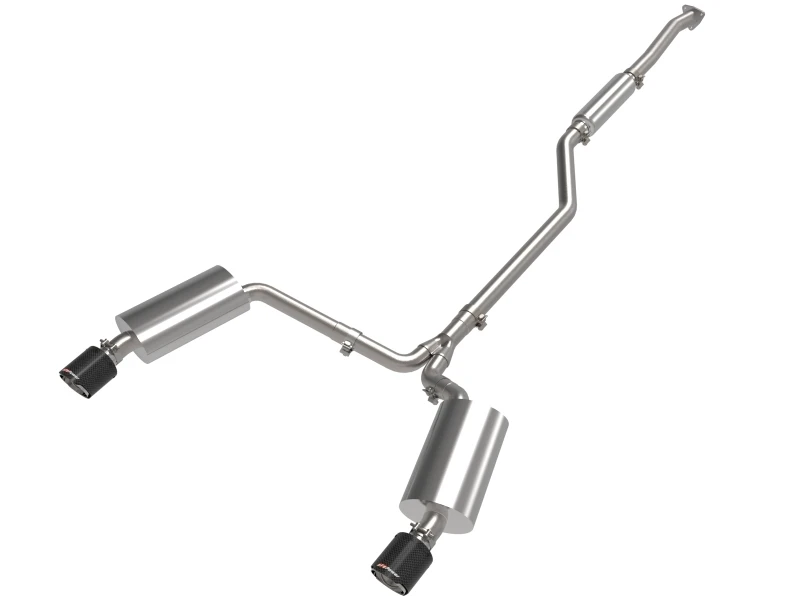 aFe 09-14 Acura TSX L4 2,4L Takeda 2-1/2 Zoll auf 2-1/4 Zoll 304 Edelstahl Cat-Back Auspuffsystem mit CF-Tipps
