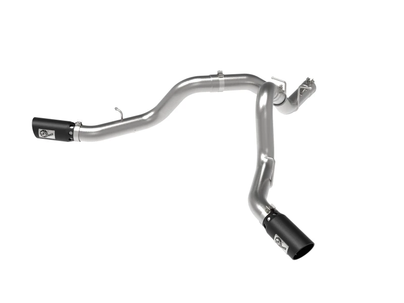 aFe Large Bore-HD 4 Zoll 409 Edelstahl DPF-Back Abgasanlage mit schwarzem Endrohr 20 GM Diesel LKW V8-6.6L (td) L5P