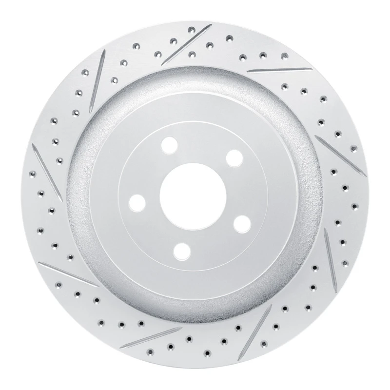DFC 19-24 Ford Edge Rear Left Drilled & Slotted Geoperformance Rotor