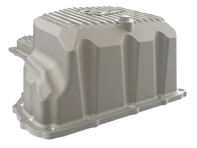 aFe GM Diesel Trucks 17-19 V8-6.6L L5P POWER Street Series Engine Oil Pan Raw w/ Machined Fins