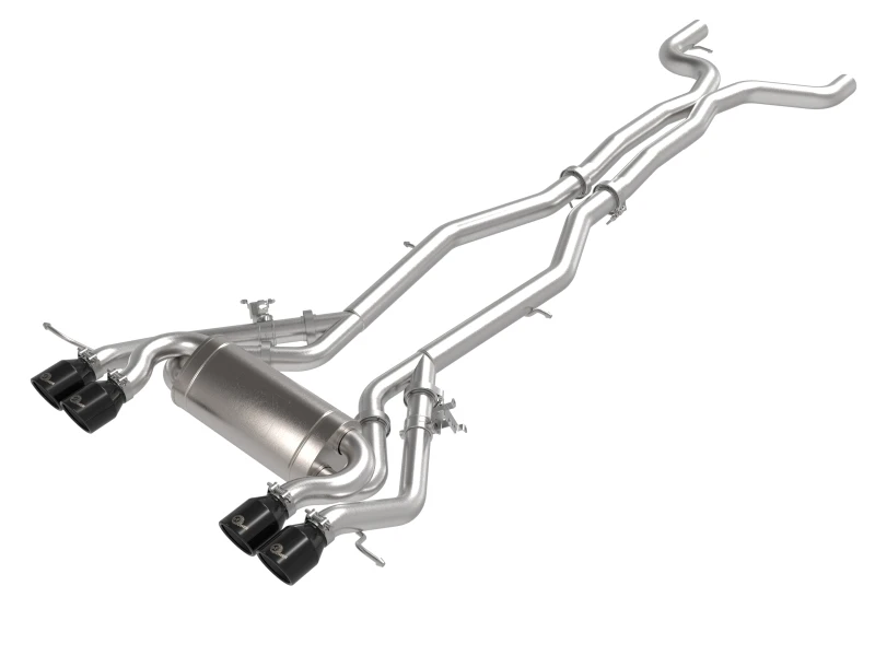 aFe MACHForce XP Auspuffsystem Cat-Back SS 21 BMW M2 Competition L6-3.0L mit schwarzen Endrohren