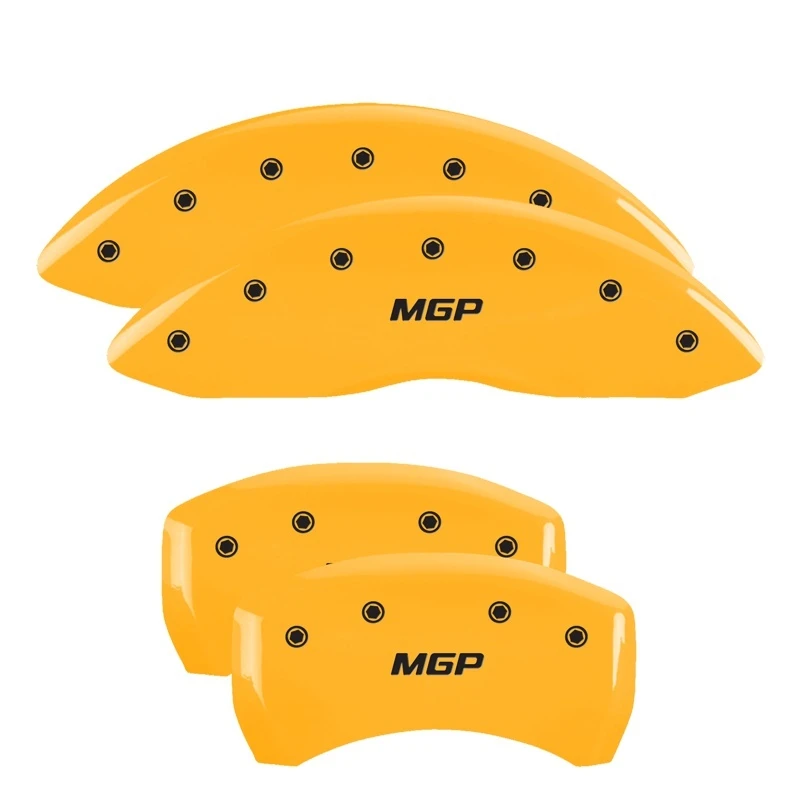 mgp_12001SMGPYL-6796815955138 MGP 4 Caliper Covers Engraved Front & Rear MGP Yellow Finish Black Characters 2007 Audi A4