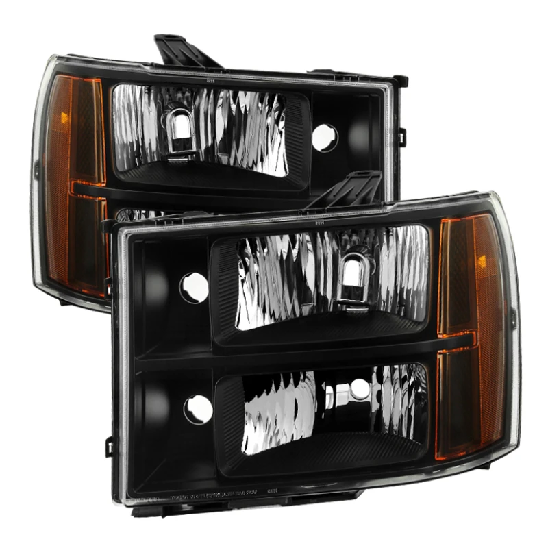 spyder_9034749-6794d112f2771 Xtune GMC Sierra 07-13 Crystal Headlights Black HD-JH-GSIE07-AM-BK