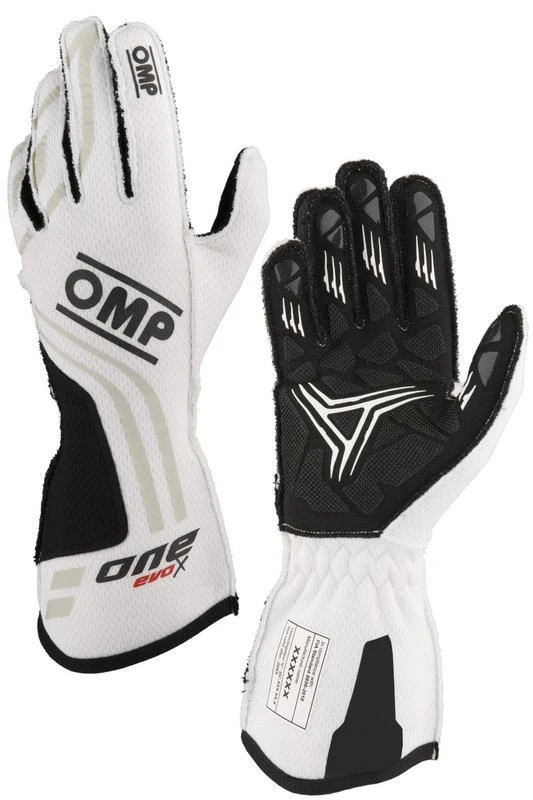 OMP ONE EVO X GLOVES FIA 8856-2018 ORANGE / BLACK SZ XL