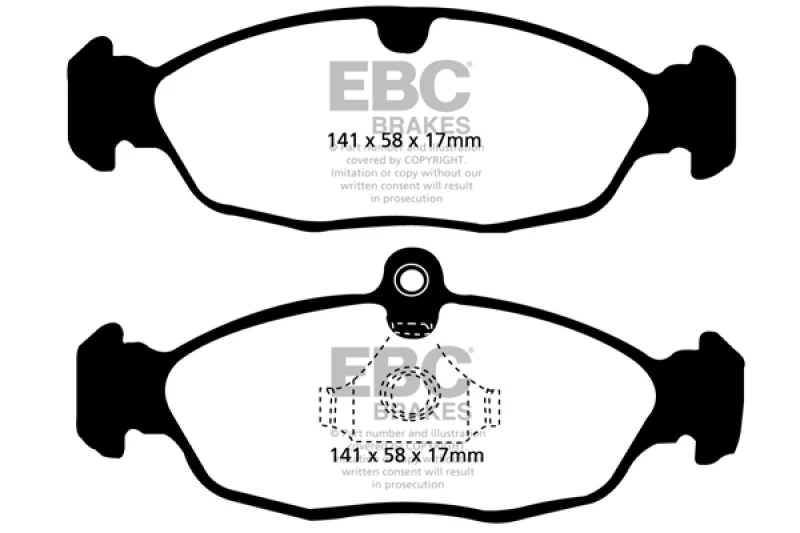 ebc_UD688-67932004ee931 EBC 97-99 Aston Martin DB7 3.2 Supercharged Redstuff Rear Brake Pads
