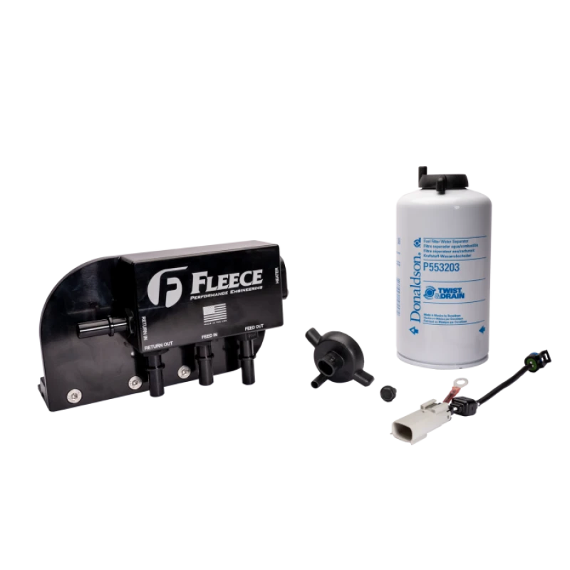 Fleece Performance 17-24 Ford F250-550 Powerstroke Unterbett Kraftstofffilteranlage