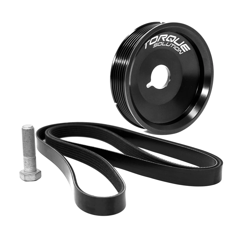 Torque Solution Underdrive Crank Pulley Kit for Porsche Boxster/Cayman/996/997 w/AC (Excl Turbo Engines)