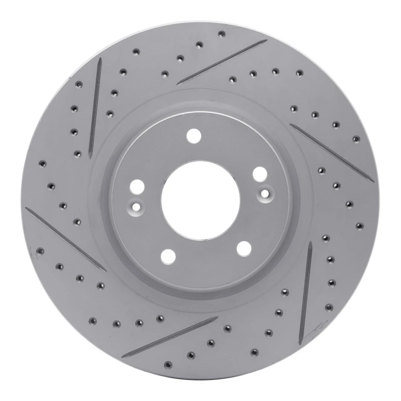 DFC 15-21 Kia Sedona Front Left Drilled & Slotted Geoperformance Rotor