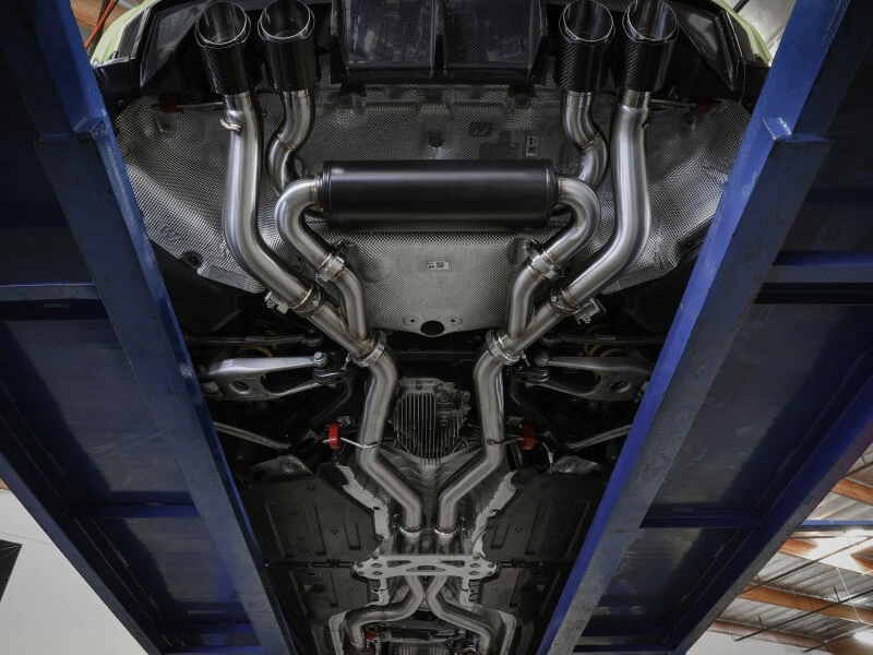 aFe MACHForce XP Auspuff-System Kat-Hinterer Teil Edelstahl 21 BMW M2 Competition L6-3.0L mit polierten Endstücken