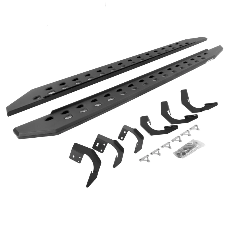 Go Rhino 15-22 Ram 1500 CC 4DR (Clssc Bdy) RB20 Slim Laufbretter Kit (Inkl. Halterungen) - Tex. Schwarz