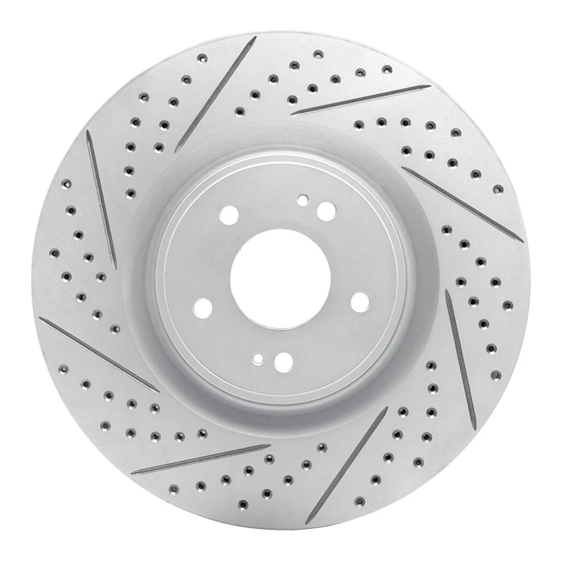 DFC 08-15 Mitsubishi Lancer Front Left Drilled & Slotted Geoperformance Rotor