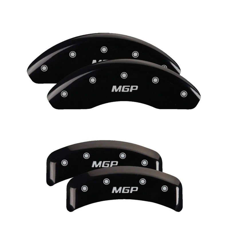 MGP 4 Bremse Caliper Abdeckungen Graviert Vorne & Hinten MGP Schwarz silber ch