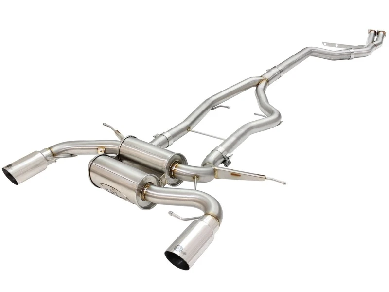 aFe MACHForce XP SS-304 Polierter Tipp 3,0 Zoll-2,5 Zoll Durchmesser Kat-Abgasanlage 11-13 BMW 335i (E90/E92) 3,0L