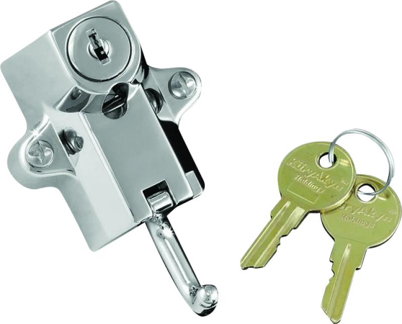Kuryakyn Universal Helmet Lock 7/8in-1-1/4in Mount Chrome