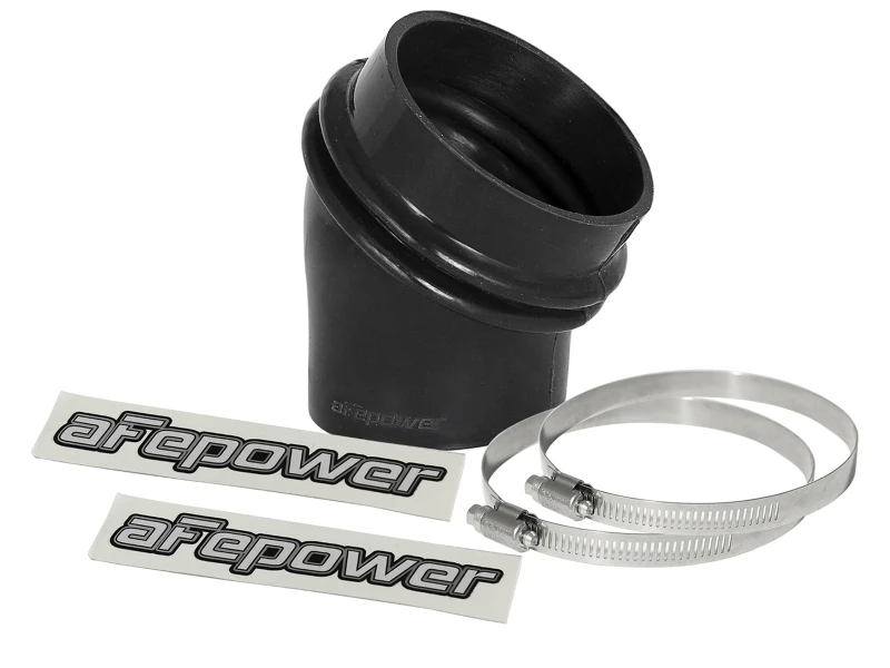 aFe Magnum FORCE Intake Coupling Kit (3 IN ID to 2-1/2 IN ID x 35 Deg.) Elbow Coupler - Black