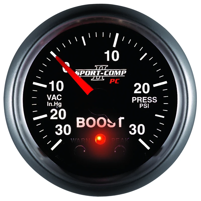 Autometer Sport-Comp II 52mm 30 IN HG / 30 PSI Electronic Boost/Vacuum Gauge