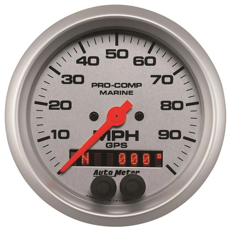 Autometer Marine Silber 3-3/8in 100MPH GPS Tachometer Anzeige