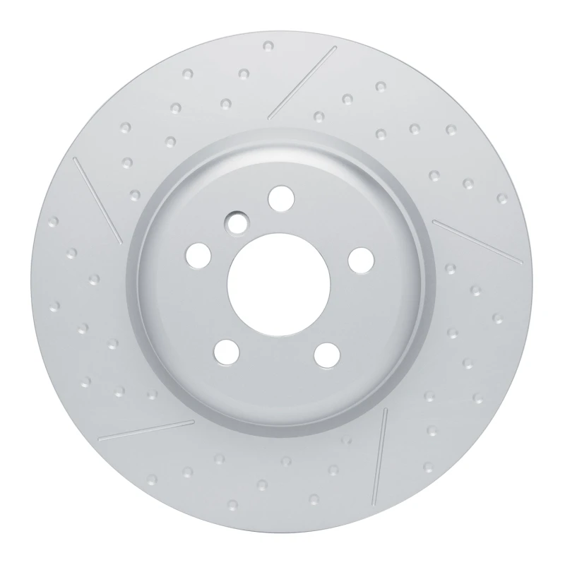DFC 20-25 BMW M440i Left Rear GeoSPEC Coated Rotor - Dimpled and Slotted