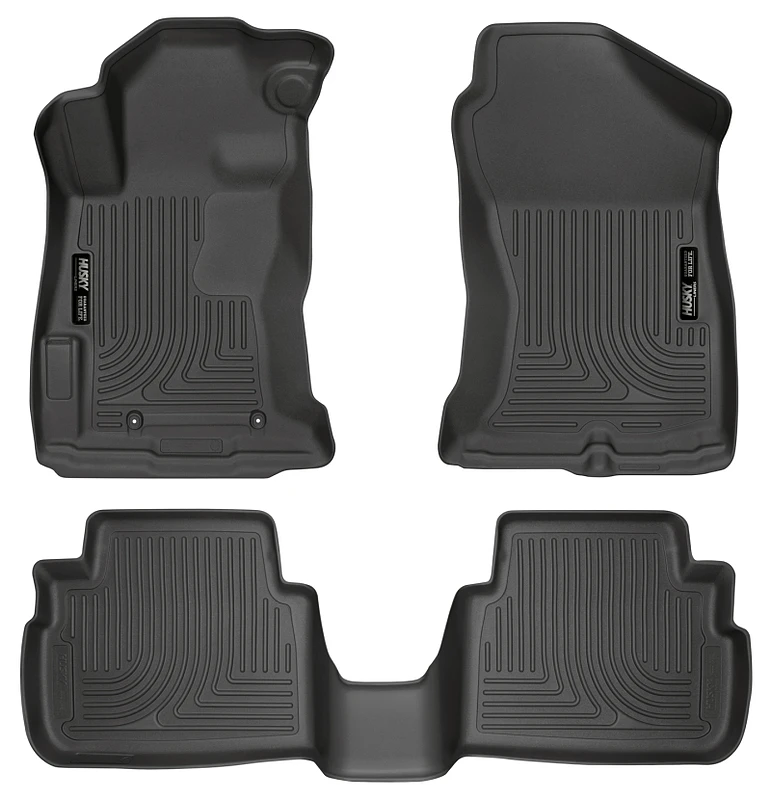 Husky Liners Weatherbeater Black Front & 2nd Seat Floor Liners for 2017 Subaru Impreza