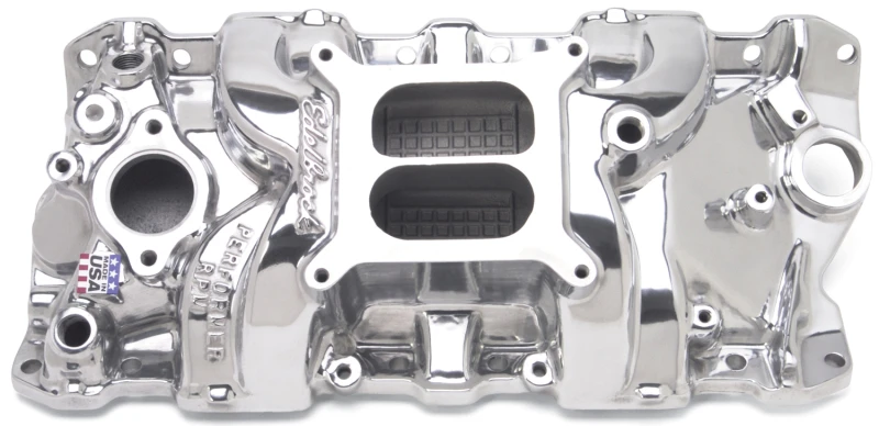 Edelbrock Perf RPM Ansaugkrümmer Poliert