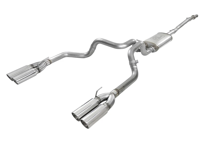 aFe Vulcan Serie 3in 304SS Auspuff Cat-Back Exh mit Polierten Spitzen 2019 GM Silverado / Sierra 1500 V8-5.3L