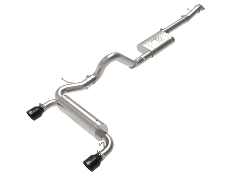 aFe Vulcan 3 Zoll 304 SS Kat-Back-Auspuff 2021 Ford Bronco L4-2.3L (t)/V6-2.7L (tt) mit schwarzen Endrohren