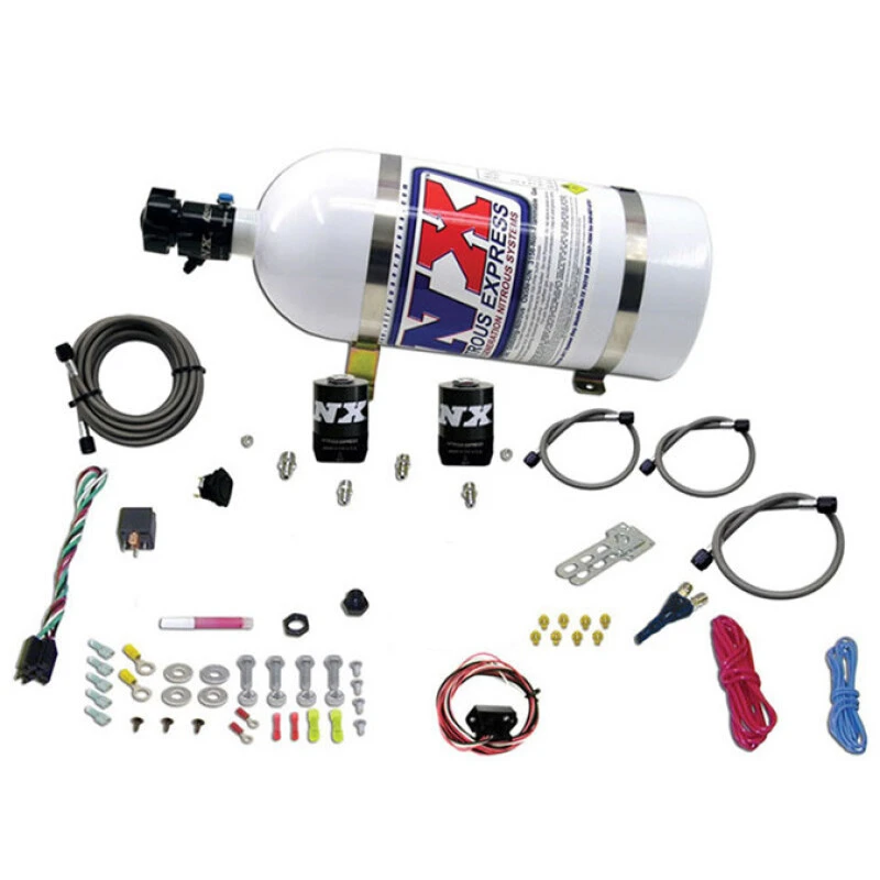 Nitrous Express 10-15 Chevrolet Camaro (5. Generation) Einzel-Düse-Nitrous-Kit (35-150PS) mit 10lb-Flasche